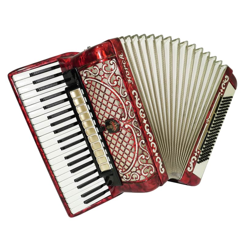 Full Size Horch DeLuxe Accordion 120 Bass, Original Concert Piano Accordion, made in Germany, New Straps and Soft Bag for Gift, 2719 image 1