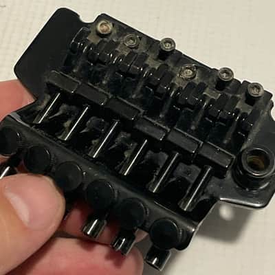 2000's Ibanez RG220B Series ILT1 Licensed Black Floyd Rose Double Locking Tremolo Bridge image 11