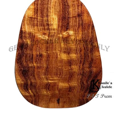 Kanile'a P-1 T Premium Curly all solid hawaiian koa Pineapple shaped Tenor ukulele #26618 image 5