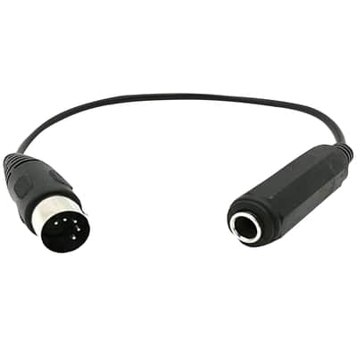 2Pack 6.35mm Female 1/4" TRS to DIN 5 Pin MIDI Cable Adapter for Speaker, Amplifier, Mixer to MIDI Keyboard, Synthesizer and Guitar Connection 30cm image 6