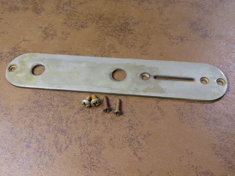AGED Tele CONTROL PLATE fits Fender 52 Telecaster Nocaster screws RELIC image 1