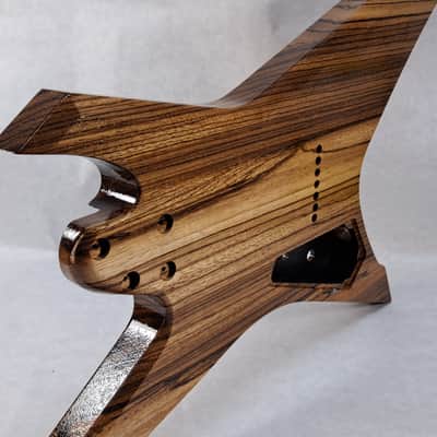 Finished Zebrawood HxH Xiphos body fits Ibanez (tm) Universe 7 string J2040 image 8