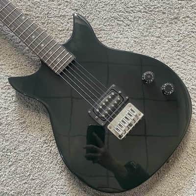 FirstAct Electric Guitar in Black, Basswood Body and Maple Neck, Rosewood Fretboard 22 Frets, Single Humbucker Pickup image 2