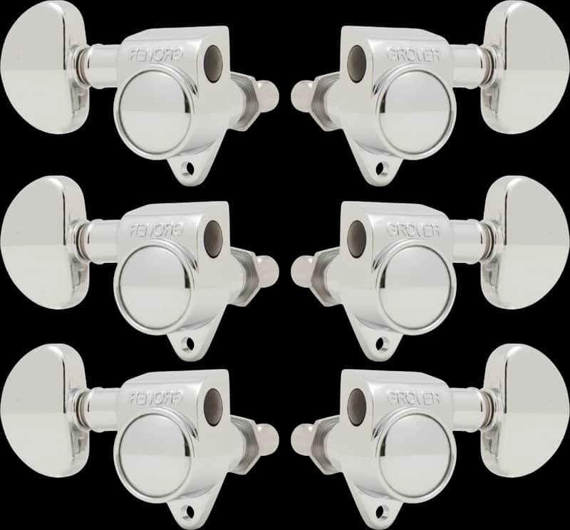 Grover Locking Rotomatic Machine Tuners, 3 x 3, Chrome image 1