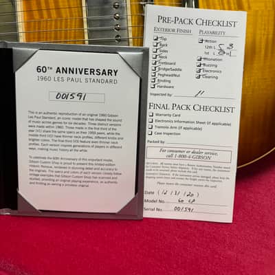 Gibson Custom Shop 60th Anniversary '60 Les Paul Standard Reissue V2 2020 - #001591 Tomato Soup Burst image 13