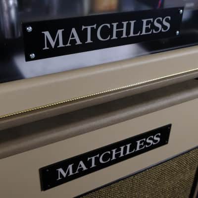 Matchless Avalon 30 Plexi Head Amp and 1x12 Cabinet - Cappuccino, Elk Beige Front, Gold Grill image 6