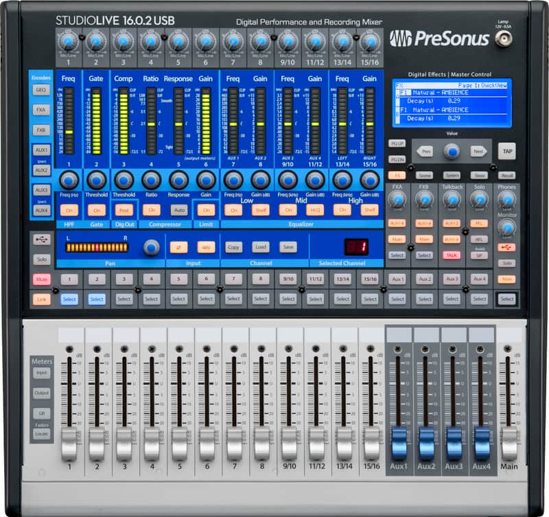 PreSonus StudioLive 16.0.2 USB Digital Console Mixer Gray NA