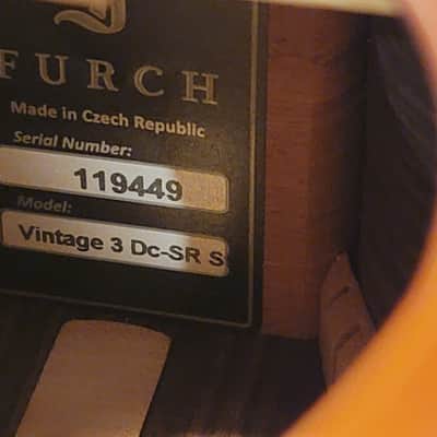Vintage 3 D SR SB Anthem 119449 with FREE Furch Guitar Strap and Original CNR image 8