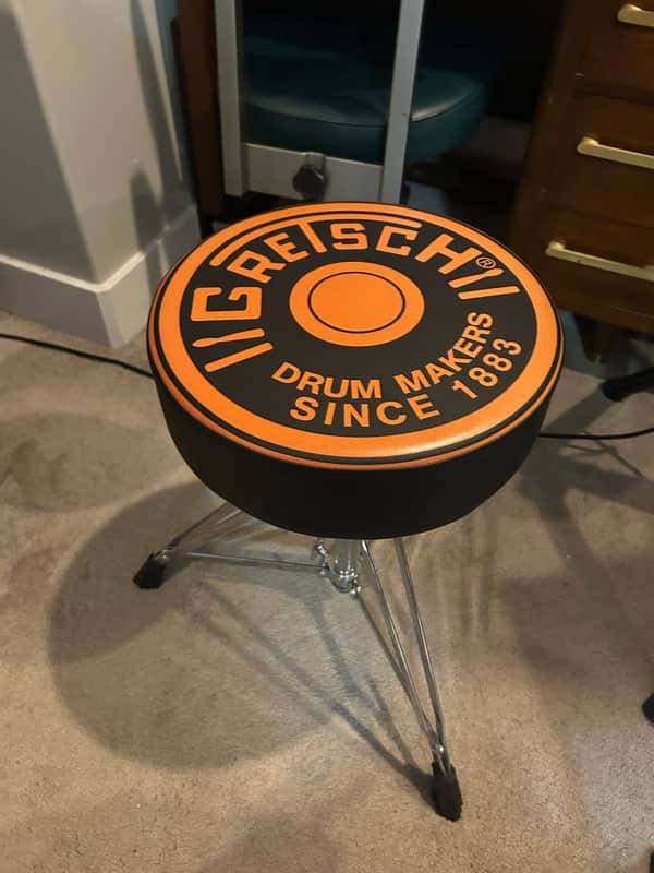 Gretsch GR9608-2 Drum Throne with Round Badge Logo 2010s - Black image 1