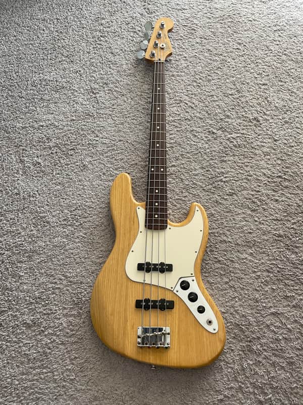 Fender FSR Jazz Bass 2004 MIM Special Edition Deluxe Natural Ash 4-String Guitar image 1