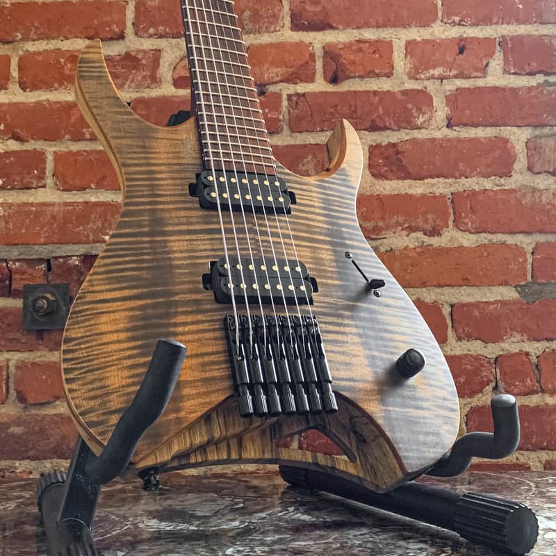 Mayones Hydra Elite 7 | 2018 - snakewood fingerboard | headless 7-string electric guitar image 1