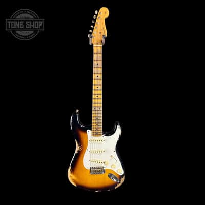 Fender Custom Shop Time Machine '57 Strat Heavy Relic Faded Aged 2 Color Sunburst w/case image 2
