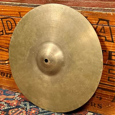 13" Zildjian A 1940s-50s Trans Stamp THIN Hi-Hat Cymbal Pair 466g/472g image 3