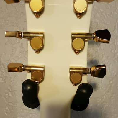 2001 Epiphone Japan Les Paul Custom . Awesome White. image 9