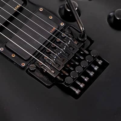 1995 ESP Custom Shop Horizon-Custom SSH Superstrat Black Satin w/ Floyd Rose, Case image 8