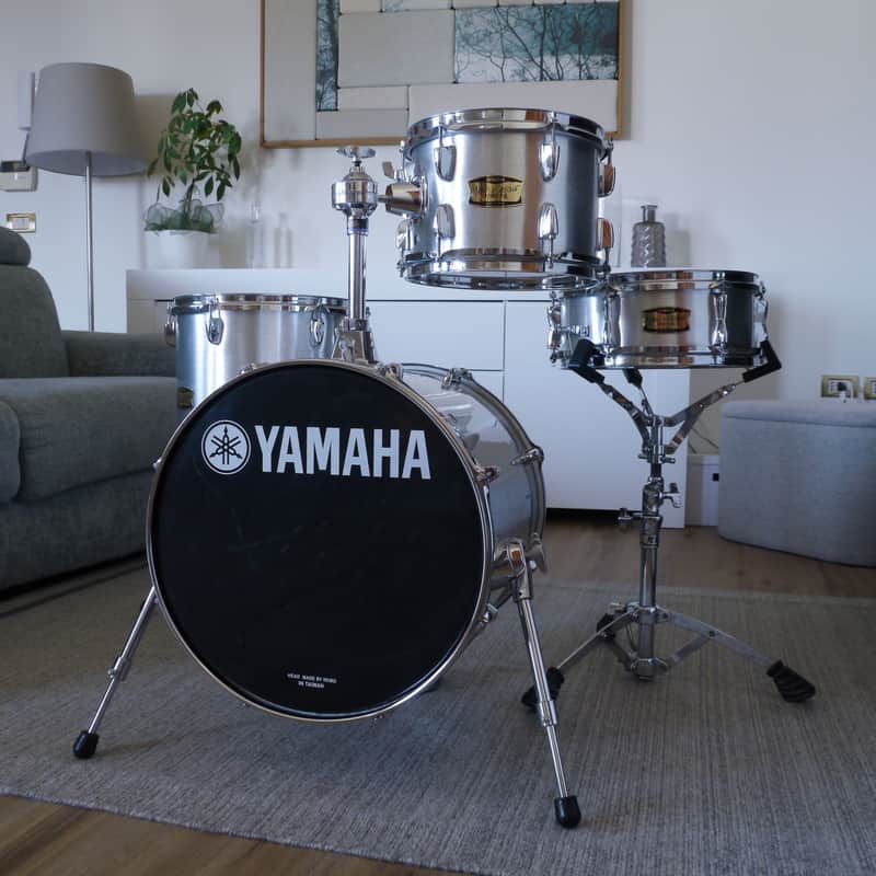 Yamaha Manu Katchè Junior Kit I° Serie Made in Japan Mogano anni 2000 - Silky Silver image 1