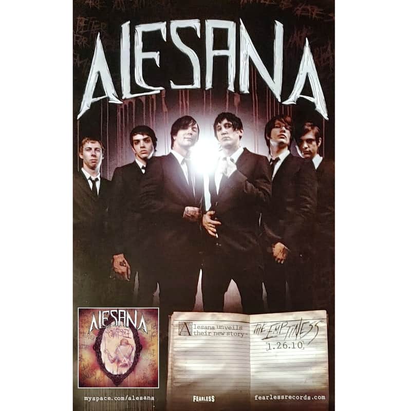 ALESANA - The Emptiness Ltd Ed RARE Tour Poster! Post Hardcore Emo