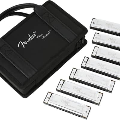 FENDER - Blues Deluxe Harmonica  Pack of 7  with Case - 0990701049 image 1
