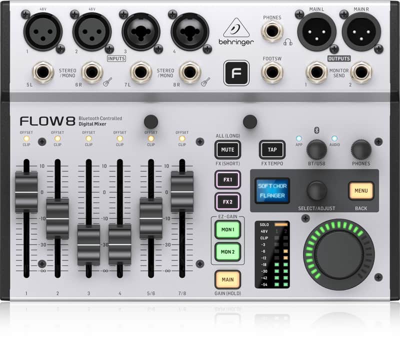 Behringer FLOW 8 Bluetooth Controlled 8-Input Digital Mixer | Reverb