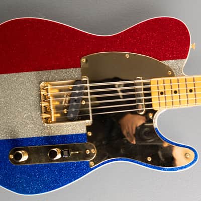 Fender Buck Owens Telecaster - Red, Silver and Blue Sparkle image 1