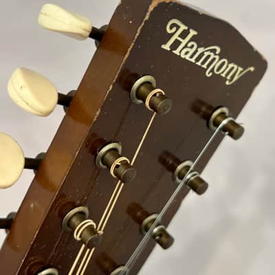 Harmony H8031 oval hole flat back mandolin 1972 - Sunburst image 13