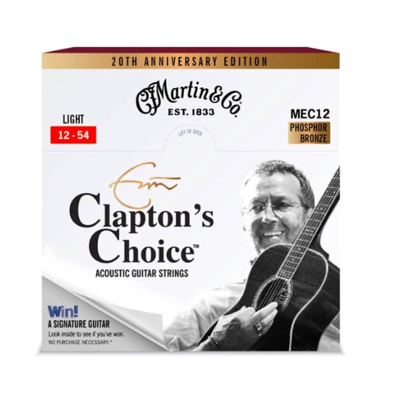 Martin MEC12 Clapton's Choice Phosphor Bronze Acoustic Guitar Strings Light 12-54 image 1