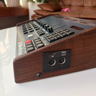 Oberheim DX 6-Voice Drum Machine 1982 - Blue with Wood Sides image 4