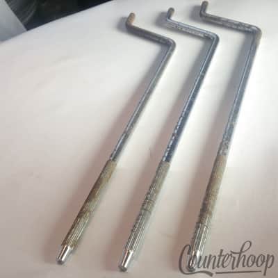 Ludwig 3x 16/18"Floor Tom Drum Legs Straight Knurling Chrome Classic Vintage 60s image 2
