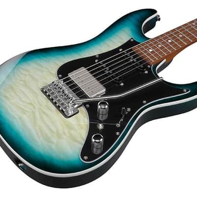 Ibanez AZ24P1QMDOB Premium Series Double-Cut Electric Guitar Deep Ocean Blonde with Gigbag image 4