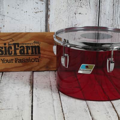 Ludwig Vintage 1970s Vistalite Tom Drum Red Vistalite Acrylic 12 Inch Tom Drum image 2
