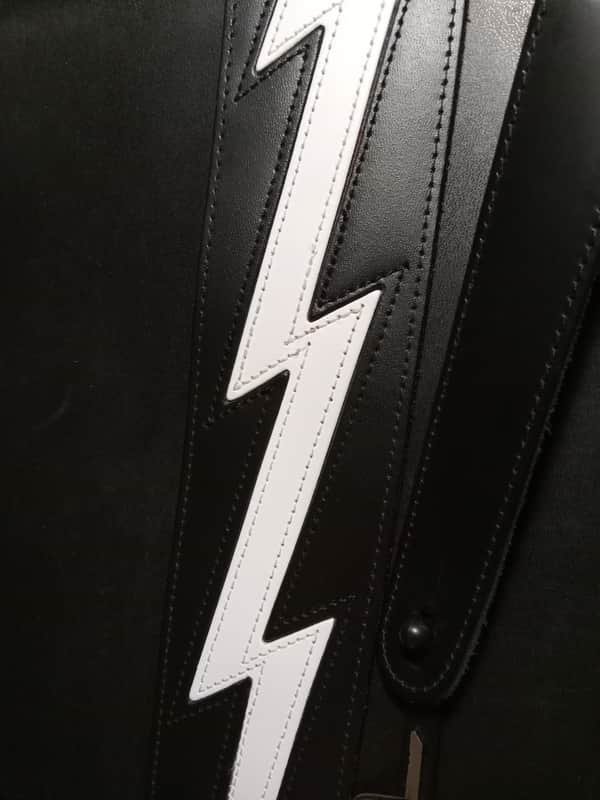 Perris leathers ltd Lightning leather strap 2015 - Black / White image 1
