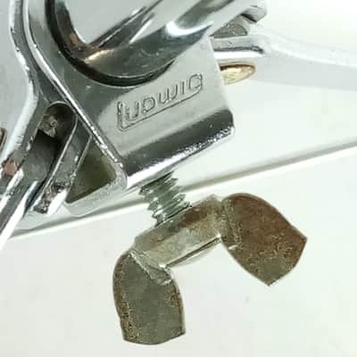 Ludwig Snare Drum Stand #1355 Atlas Single-Braced Chicago USA Vintage 70s Chrome image 3