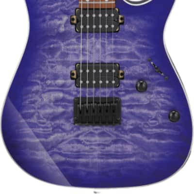Ibanez RG421QM Standard Electric Guitar, Jatoba Fingerboard, Cerulean Blue Burst image 2