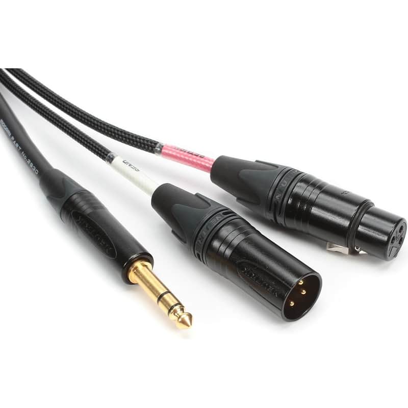Mogami Gold Insert XLR-06 Insert Cable, 1/4" Straight TRS Male Plug to Straight XLR-Male and XLR-Female Send/Receive Connectors, Gold Contacts, 6 Foot image 1