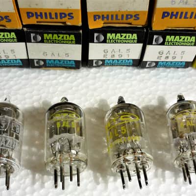 2 x Vintage 6AL5 / EB91 tube Philips, Mazda, miniwatt Dario, NOS, NIB, TESTED image 2