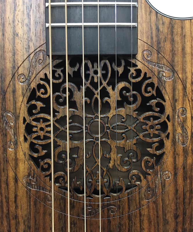 Smiger LG-09 Engraved Sound Hole 40" Acoustic/Electric Guitar with built-in pickup image 1