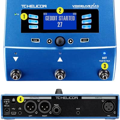 TC Helicon VOICELIVE PLAY 3-Button Vocal Effects Stompbox with Looping image 2