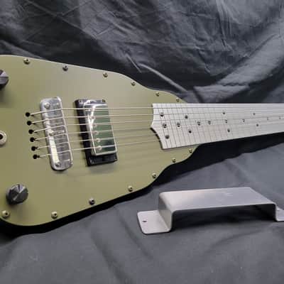 Fouke Industrial Guitars Baritone 2026 Aluminum Lap Steel Guitar - Olive Drab image 2