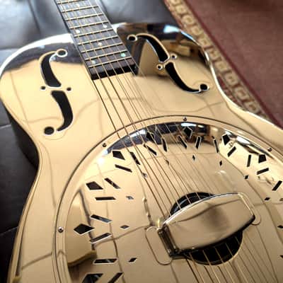 Recording King RM-998-R Style-0 Diamond Resonator 2010s Nickel-Plated Bell Brass image 2