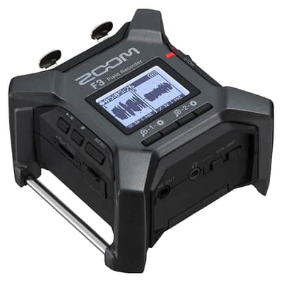 Zoom F3 2-Input / 2-Track Portable Field Recorder with Pro Field Kit Bundle with 64GB microSDXC Memory Card, Mounting Plate for Zoom F3 and XLR-P20T Pro 20 ft XLR Microphone Cable image 2