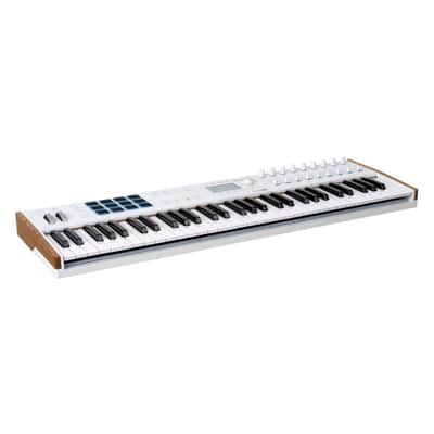 Arturia KeyLab Mk3 61 Keyboard MIDI Controller with DAW Integration, Enhanced Keybed, Visual Interface, 360-Degree Touch-Sensitive Potentiometers, Faders, Robust Wood and Aluminum Casing (White) image 2