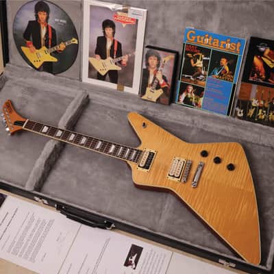 Gary Moore Owned 1984 Hamer Explorer #0731 Natural | Hamer Standard w/One-Piece Flame Honduras Mahogany Back, Flame Maple Top, Honduras Mahogany Neck, Scimitar Headstock w/Rare Flame Maple Veneer, DiMarzio PAF + Hamer Slammer Humbuckers & Sperzel Tuners image 3