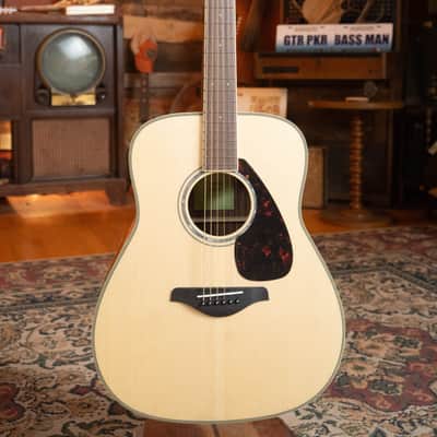 Yamaha FG830 Spruce/Laminate Rosewood Natural Dreadnought Acoustic Guitar #0600 image 7