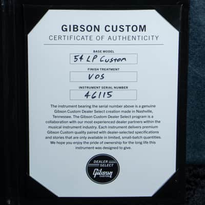 Gibson Custom M2M 1954 Les Paul Custom Reissue Carmelita Neck Lightweight Body 46115 image 7