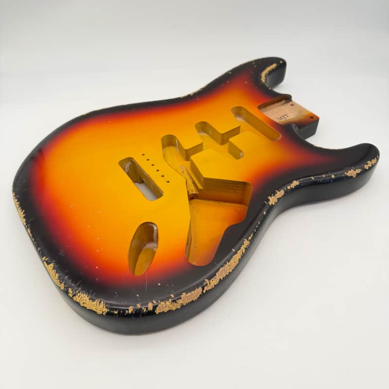 MJT Stratocaster Body Alder Relic Nitro 3-Tone Sunburst mjt6661 image 1