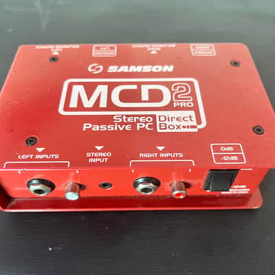 Samson MCD2 Pro S-Max Series Stereo Passive PC Direct Box 2010s - Red image 1
