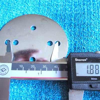 Ludwig Tom Mount Backing Plate, Large, Chrome - Vintage (USED) image 6