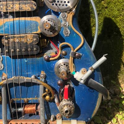 handmade telecaster blue/steampunk image 3