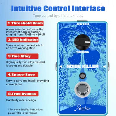 Rowin RE03 Noise Killer Wide Threshold Adjust True Bypass, (Price includes the import duty for US buyer) imagen 3