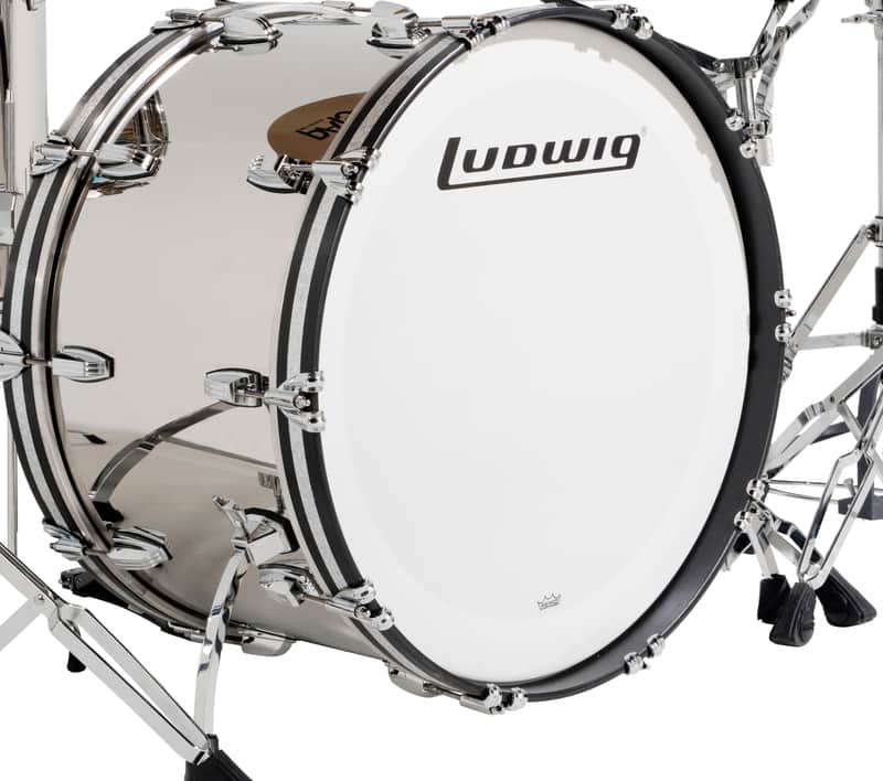 Ludwig *Pre-Order* Stainless Steel Zep 14x24" Bass Drum | Special Order | Authorized Dealer image 1